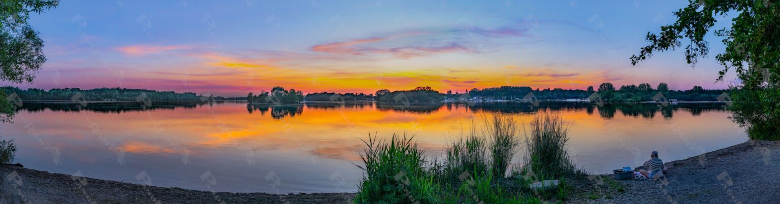 Stimmungsvoller Sonnenuntergang am Sander Lippesee Mai 2026