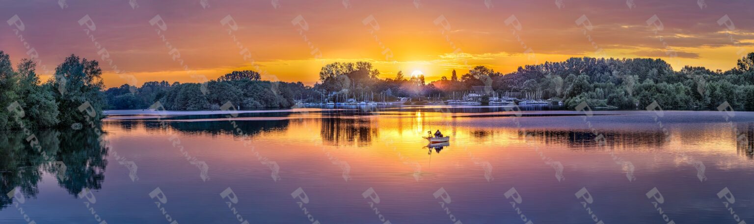 Sonnen Untergang am Sander Lippesee Sommer Juli 2026